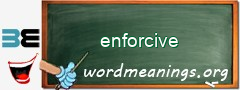 WordMeaning blackboard for enforcive